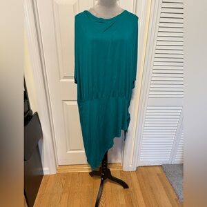 Iman Side Tie 3/4 Sleeve Turquoise Dress / Tunic XL
